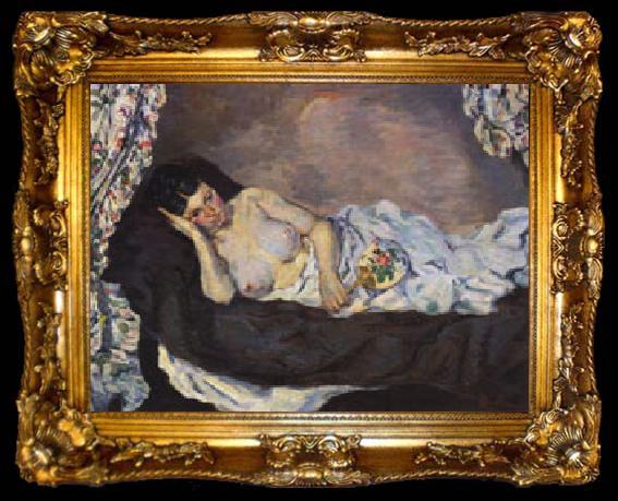 framed  Armand Guillaumin Reclining Nude, ta009-2